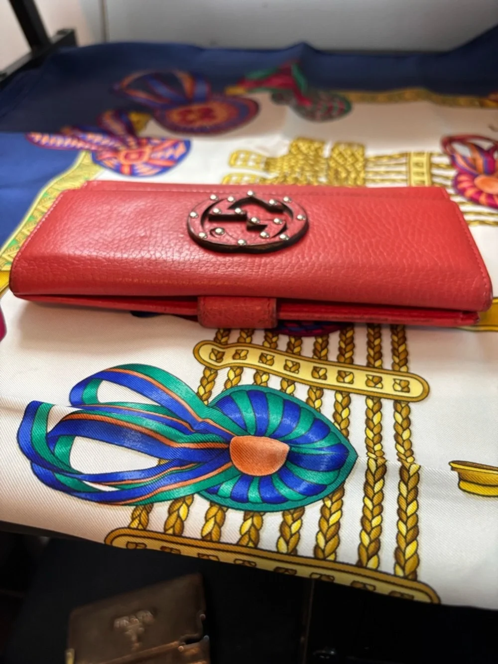 Stunning Gucci Studded Soho Continental Wallet – Red Leather - Picture 5 of 13